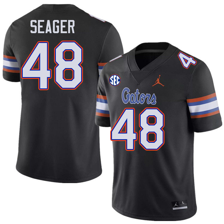 Florida Gators #48 Erich Seager College Football Jerseys Stitched-Black
